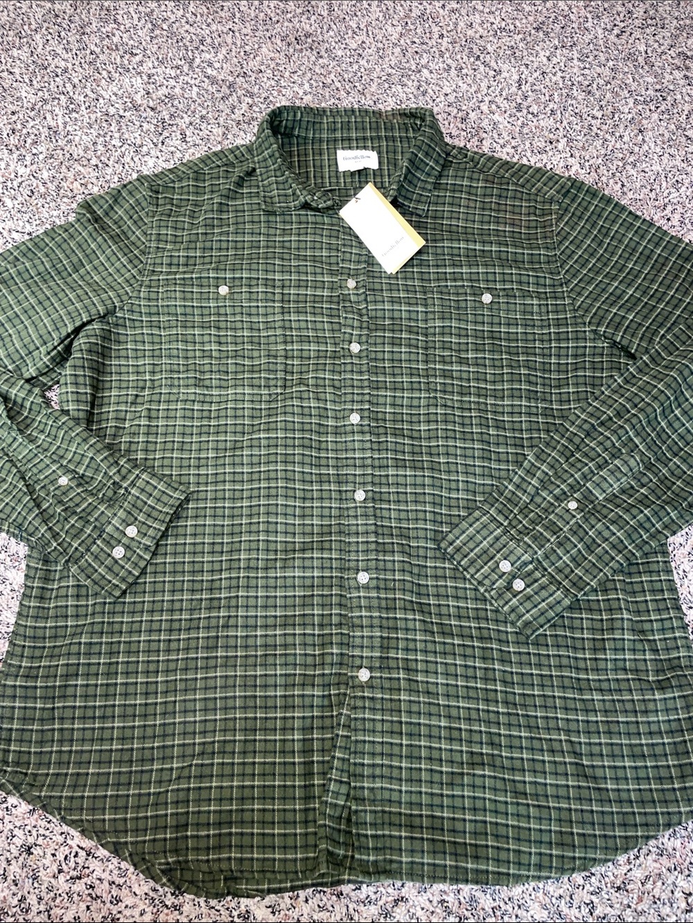 Goodfellow & Co. Plaid Flannel Button-Up Shirt Mens XXLT NWT